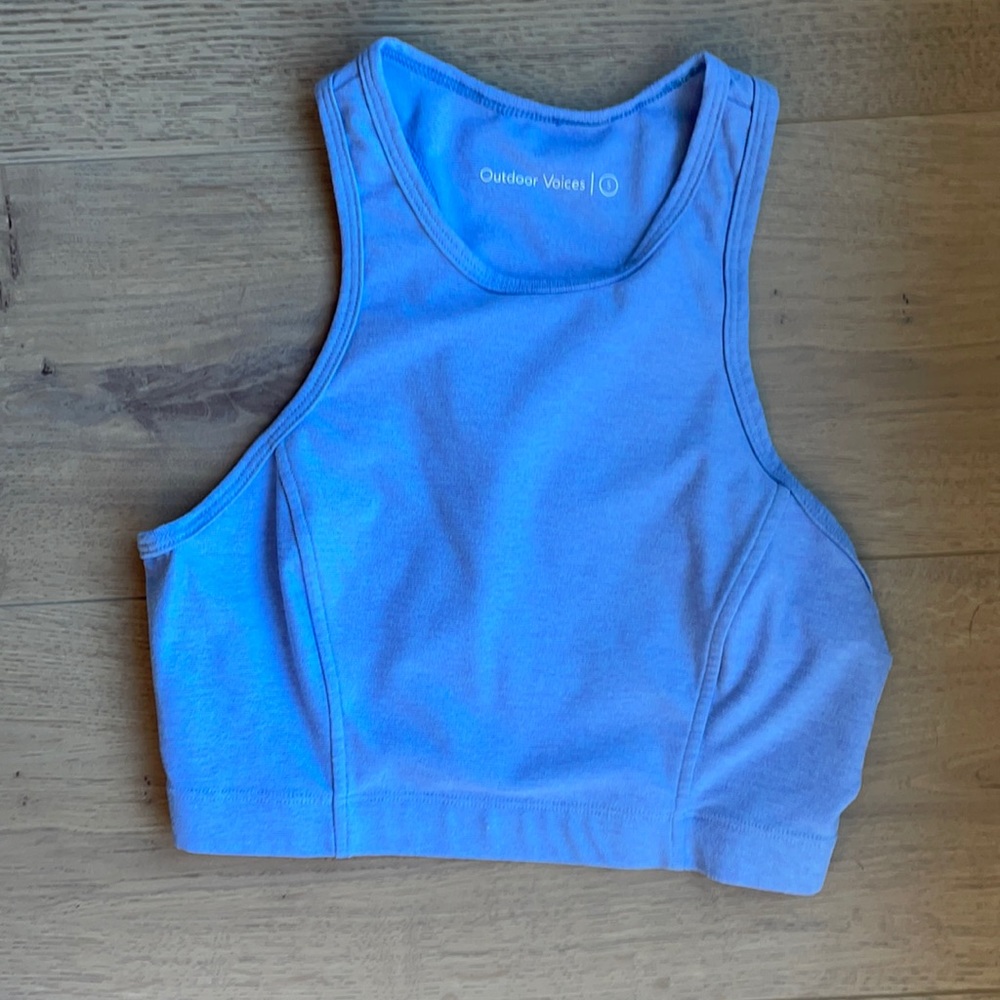 Outdoor Voices Athena Crop Top - Small - Periwinkle blue purple